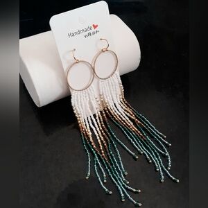 Handmade Beaded Dangle Earrings